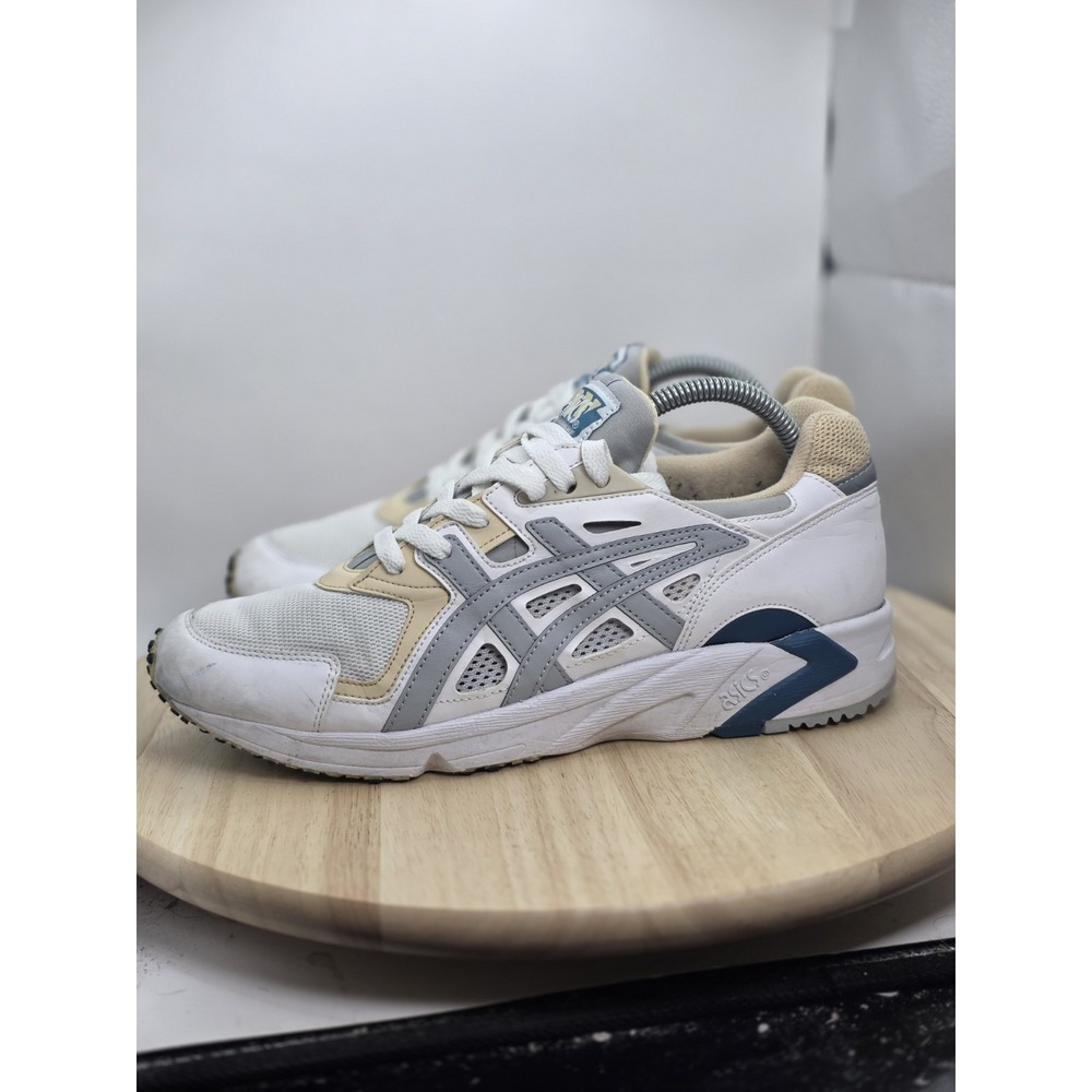 MENS 8.5 -ASICS TIGER GEL-DS TRAINER OG LYTE III V OFF WHITE MID GREY BLUE H704Y